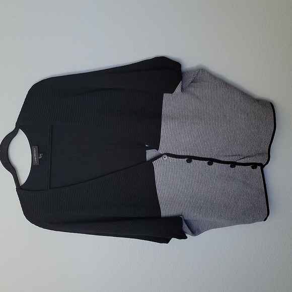 Lane Bryant Casual Office colorblock Ribbed Button Front Cardigan 14/16 - Picture 2 of 9